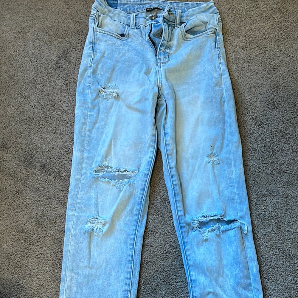 High rise American eagle ribbed jeans